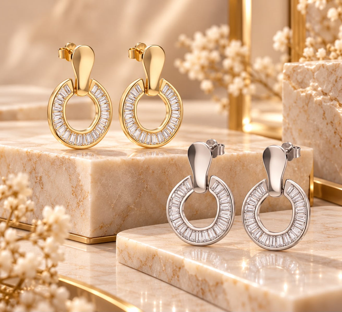 Pendientes Elegantes con Circonitas