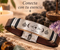 Pulsera Energía Brújula y Loto Personalizada