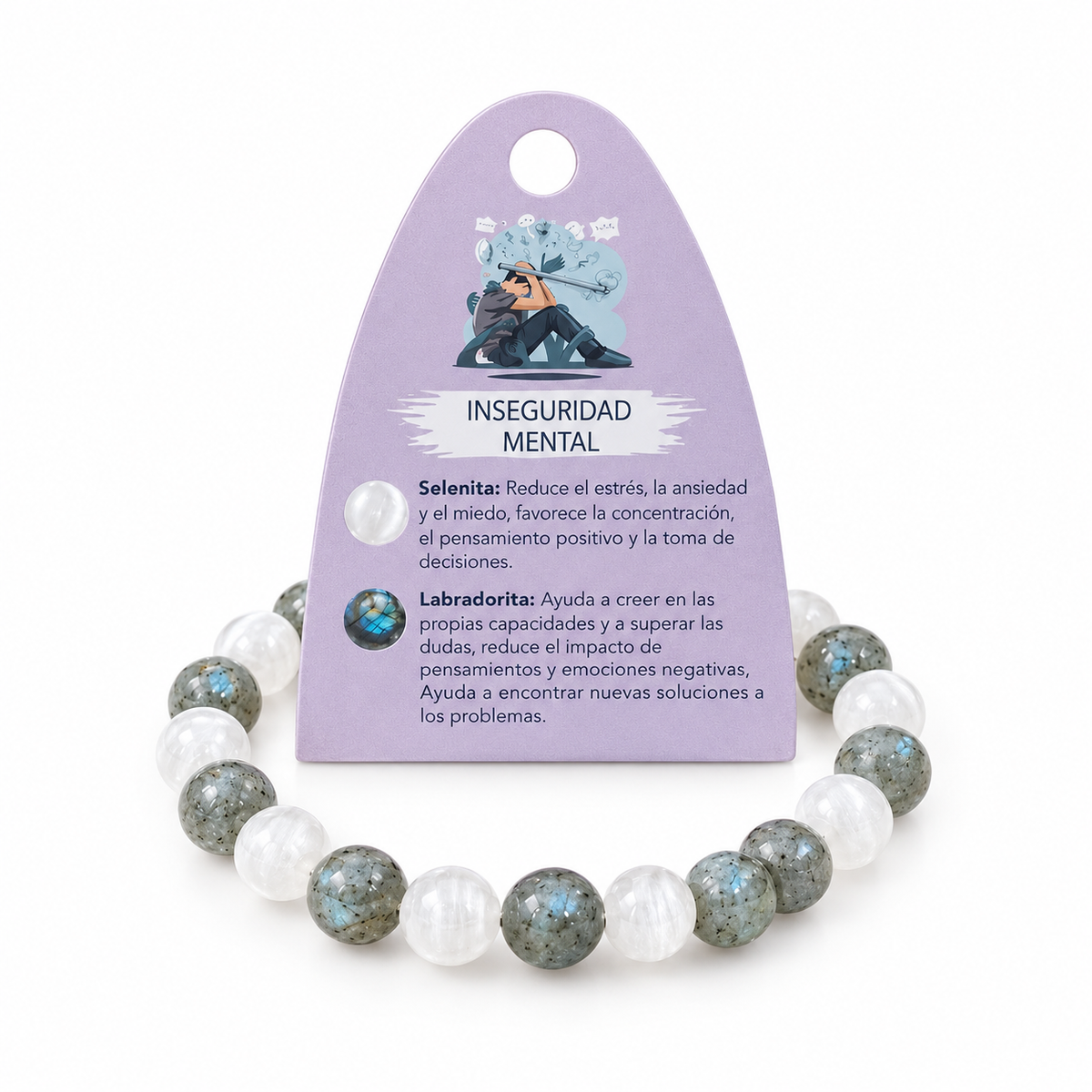 Pulsera Inseguridad Mental – Selenita & Labradorita