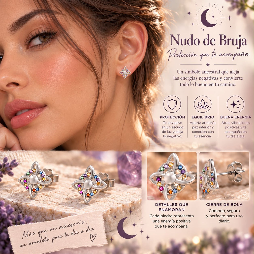Pendientes de Plata “Nudo de Bruja”