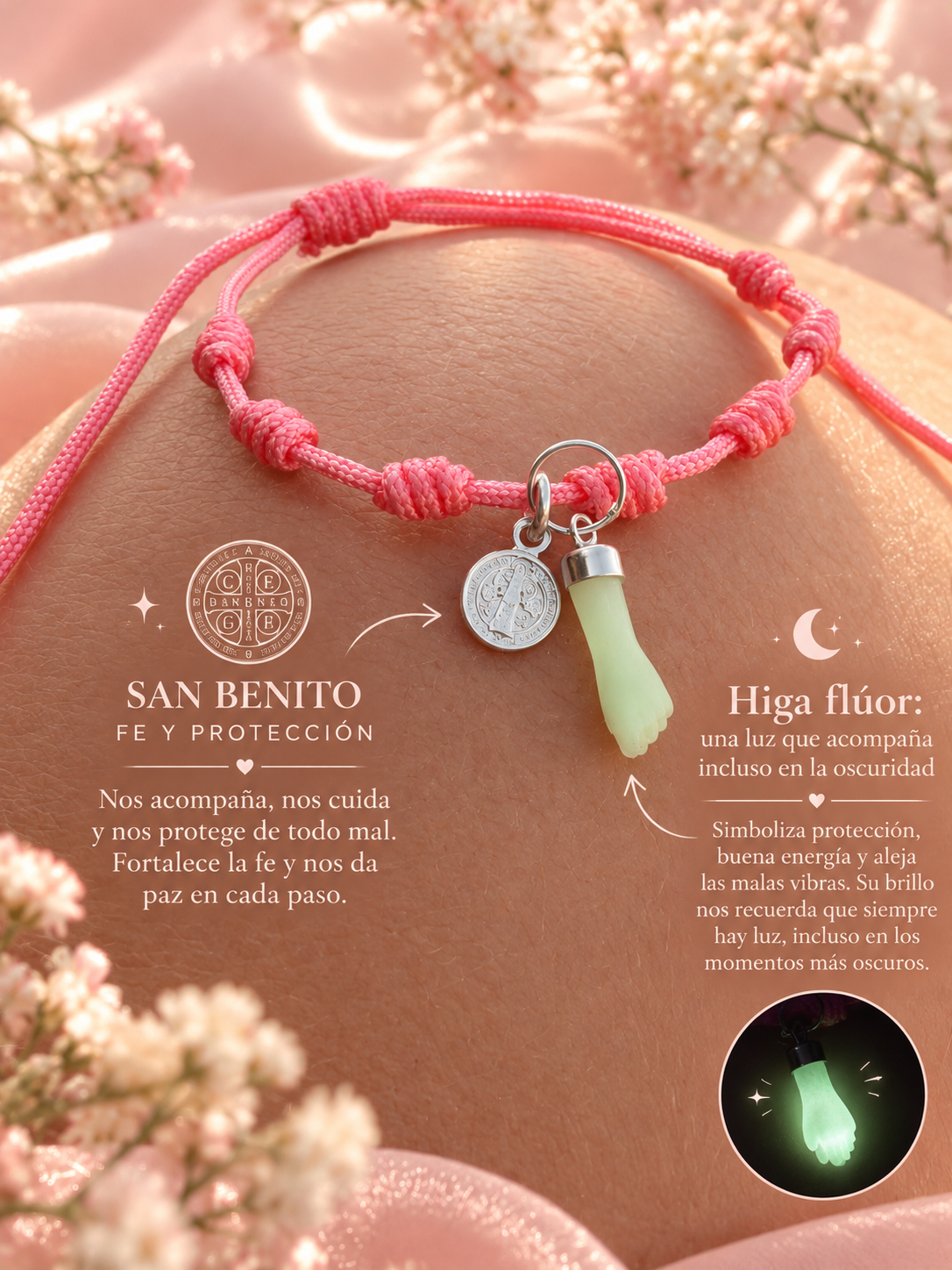 Pulsera San Benito e Higa Flúor ✨