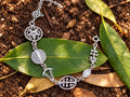 Pulsera de Plata con Medallas, Nudo Celta y Cruces Ornamentales