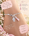 Pulsera Mano de Fátima y Higa Rosa