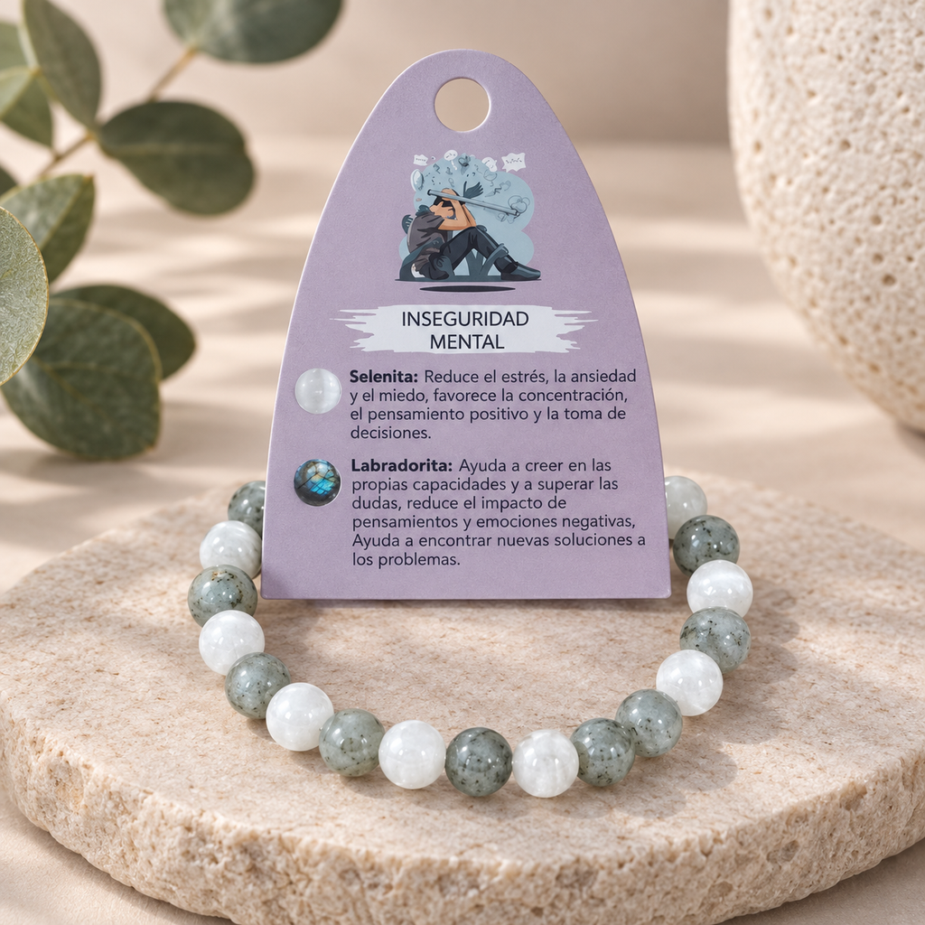 Pulsera Inseguridad Mental – Selenita & Labradorita