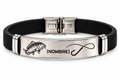 Pulsera Acero Personalizada Carpa y Anzuelo Infinito