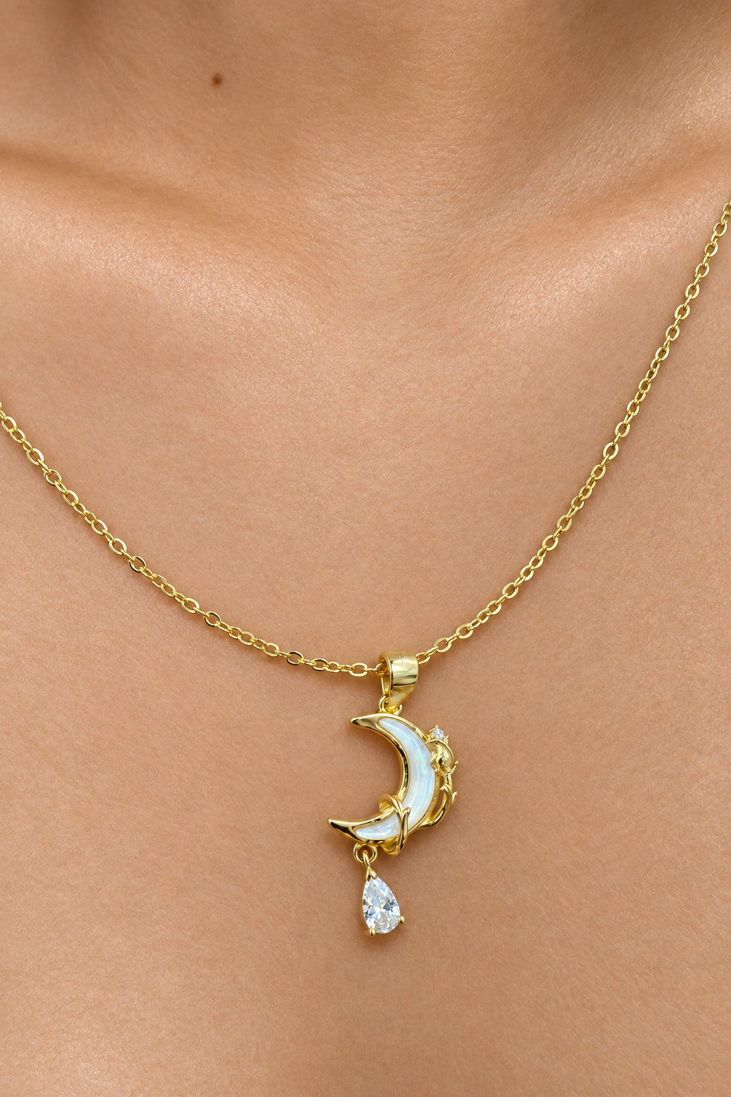 Collar Luna—Plata de ley 925