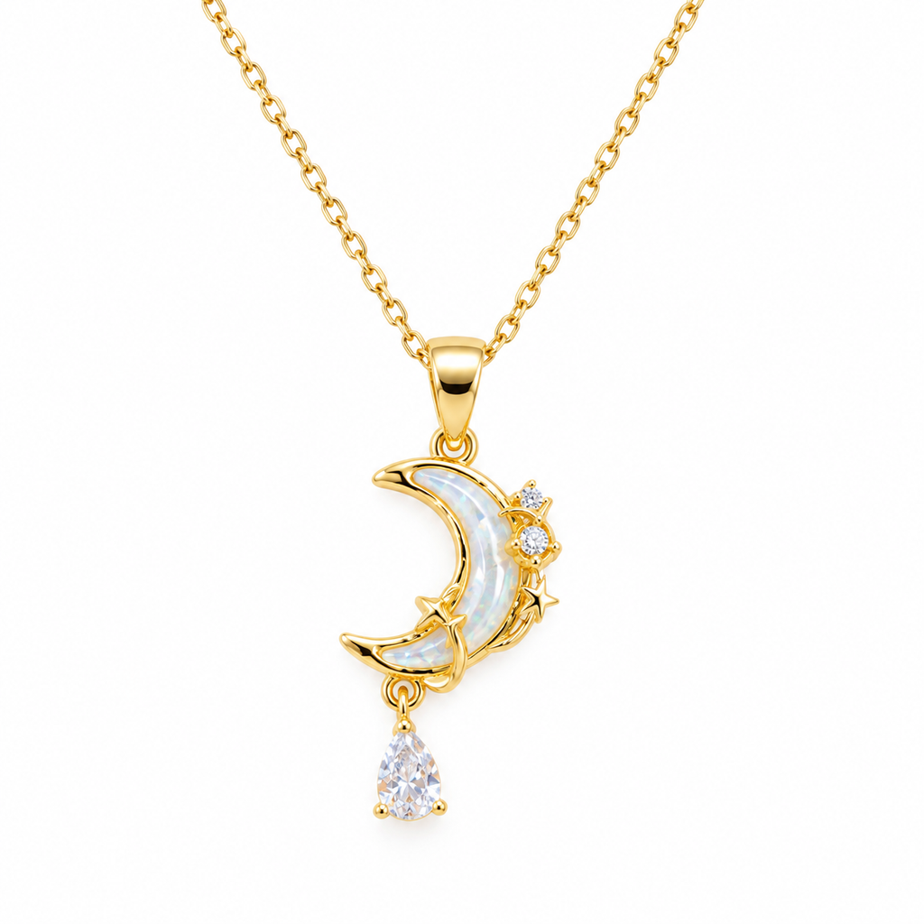 Collar Luna—Plata de ley 925