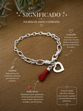 Pulsera Amor y Conexión – Corazón & Puño Rojo