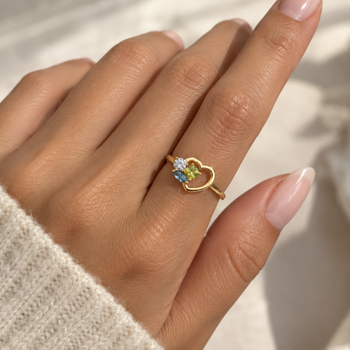 Anillo Corazón de Colores