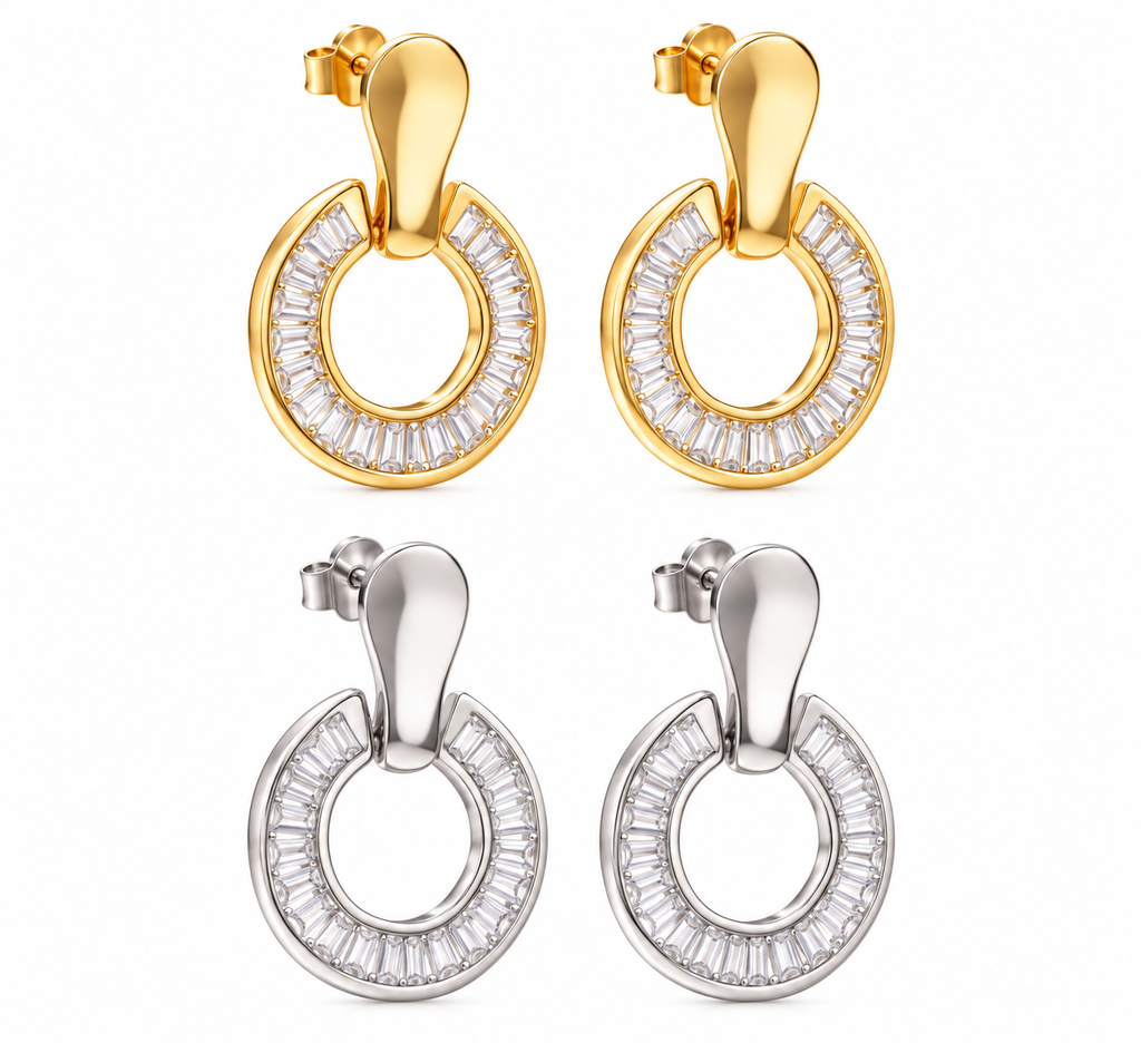 Pendientes Elegantes con Circonitas