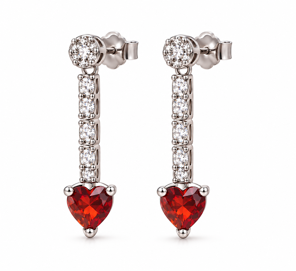 Pendientes de Plata con Granate