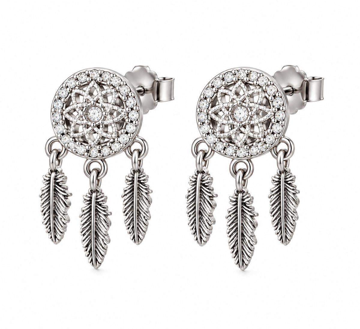 Pendientes Atrapasueños de Plata